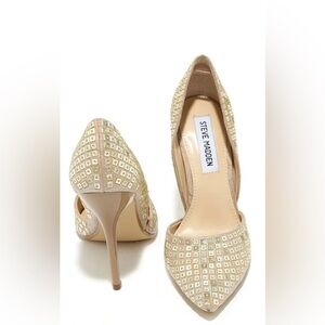 Steve Madden Women’s Varcityr Gold Multi D'Orsay Pumps- Size 8M